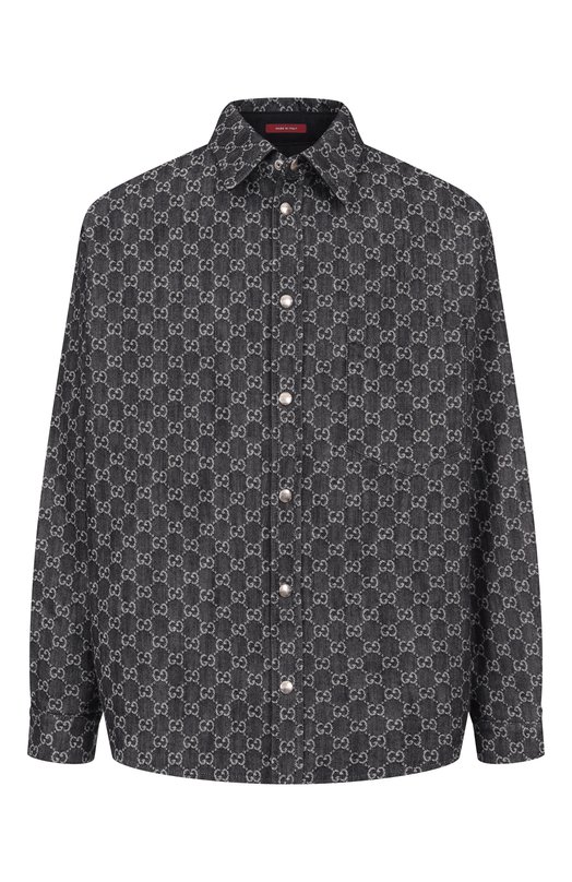 Двусторонняя хлопковая рубашка Gucci 766142/XDC88 Чёрный 766142/XDC88