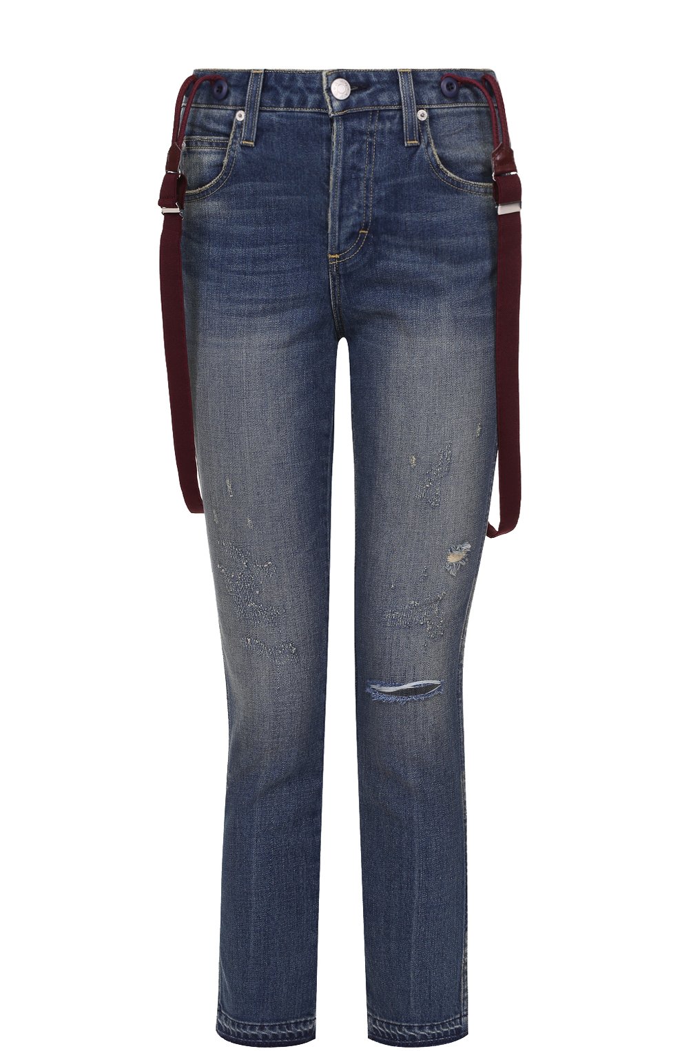 Джинсы с потертостями и съемными подтяжками AMO, арт. A01225-002, фото 1