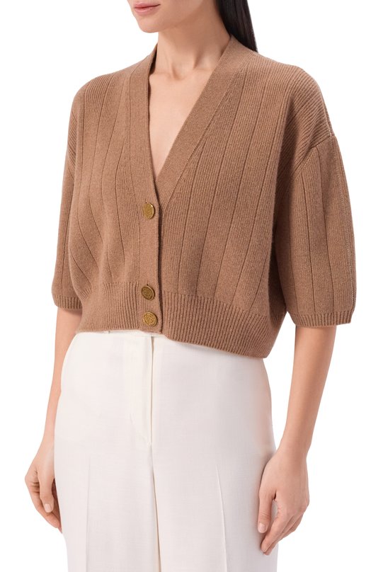 Кашемировый кардиган Loro Piana FA04273 Коричневый  FA04273 Фото 3