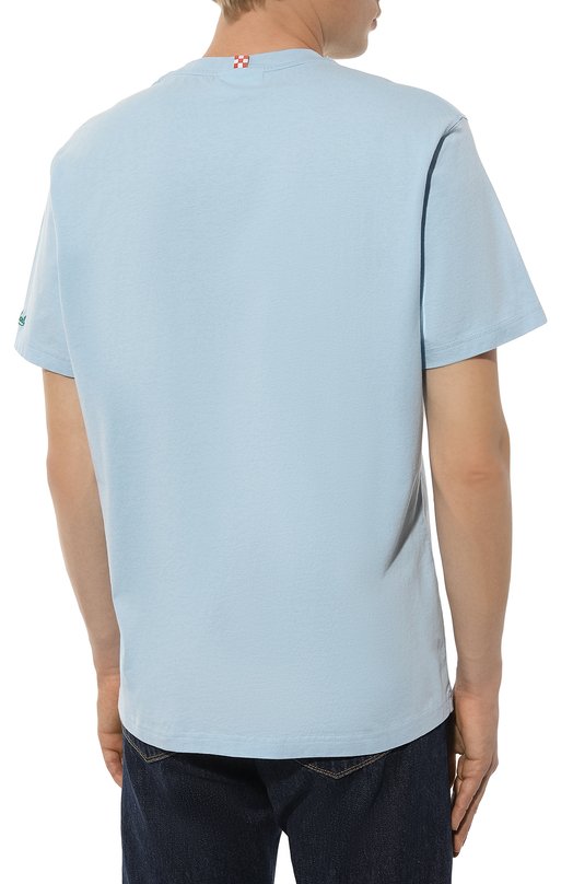 Хлопковая футболка MC2 Saint Barth STBM TSHIRT MAN/TSHM001/02203B Голубой  STBM TSHIRT MAN/TSHM001/02203B Фото 4