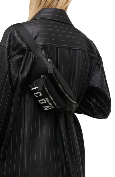 Поясная сумка DSQUARED2 черного цвета по цене 46600 руб., арт. BBW0029 25103905, фото 2 Поясная сумка DSQUARED2, арт. BBW0029 25103905, фото 2