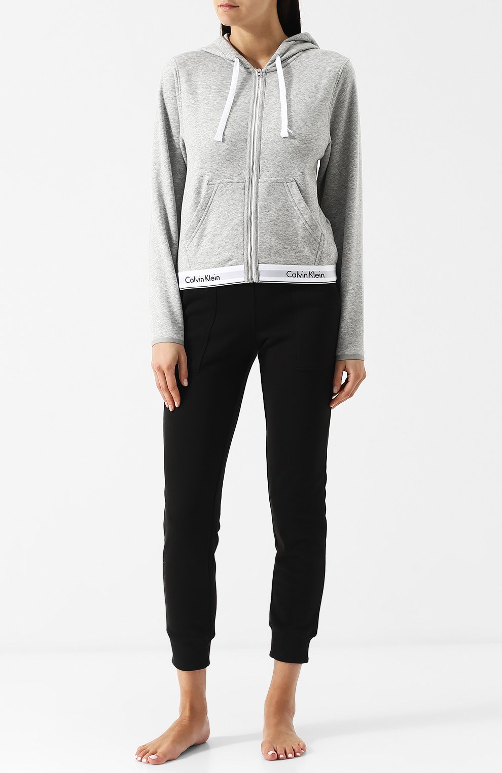 Хлопковый кардиган на молнии с капюшоном CALVIN KLEIN, арт. QS5667E, фото 2