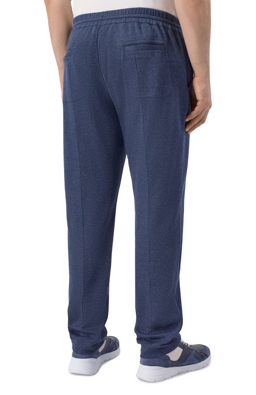 Брюки из хлопка и шелка Cortigiani 4AF631 Синий  4AF631 Фото 4