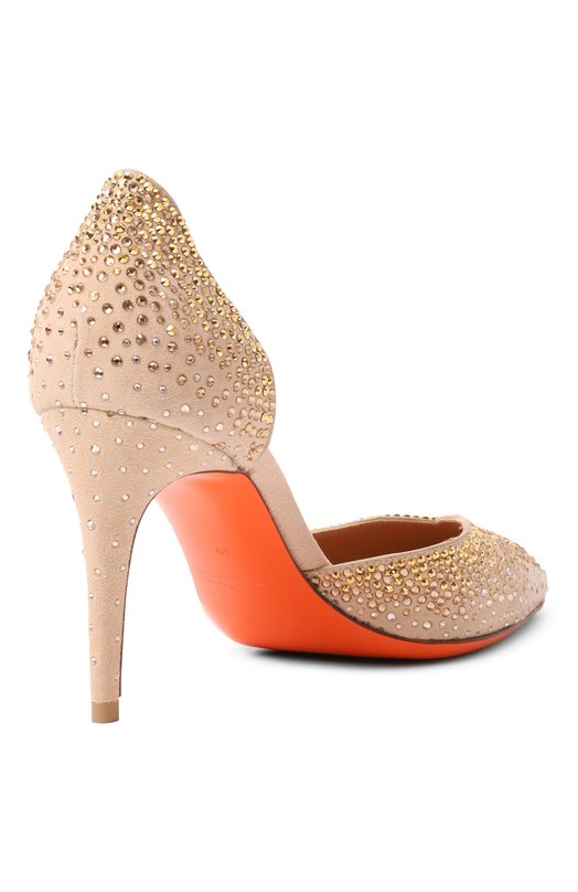 Замшевые туфли Santoni WDIG71972HI2NRHS Бежевый  WDIG71972HI2NRHS Фото 5