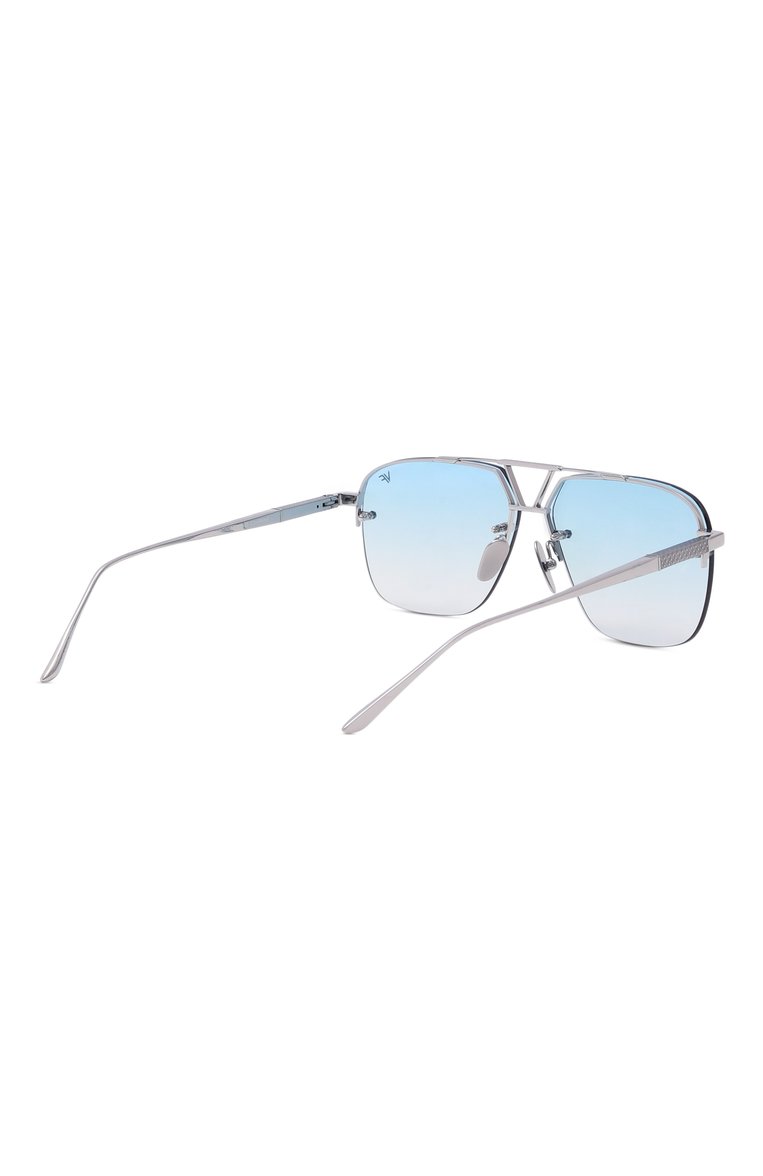 Женские солнцезащитные очки VINTAGE FRAMES голубого цвета, арт. FALC0N WHITE G0LD/PASTEL BLUE | Фото 5 (Нос: Не проставлено; Региональные ограничения белый список (Axapta Mercury): Не проставлено; Тип очков: С/з; Материал: Металл; Кросс-КТ: С/з-унисекс; Очки форма: Авиаторы; Оптика Гендер: оптика-унисекс)