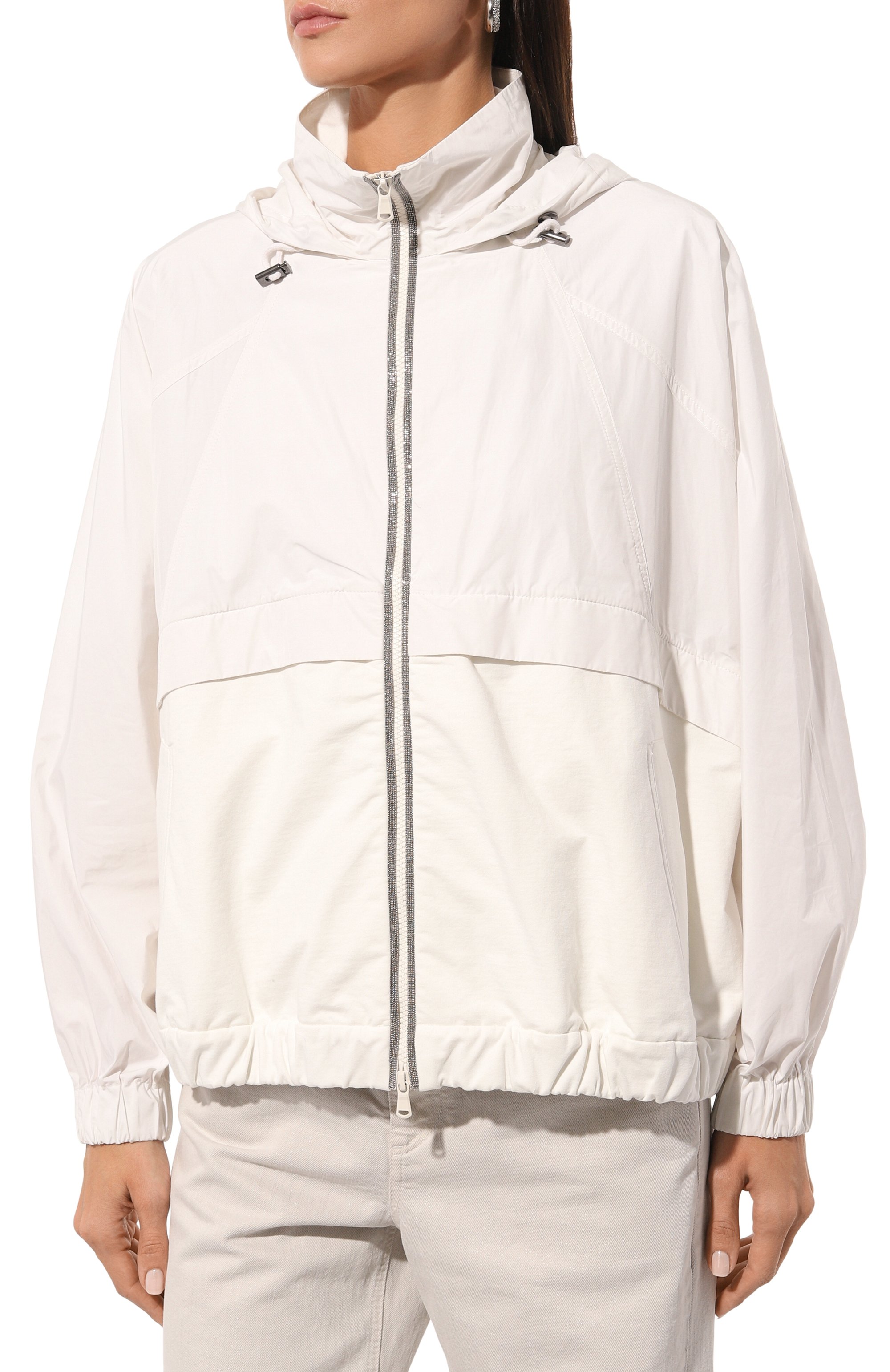Ветровка BRUNELLO CUCINELLI белого цвета по цене 330500 руб., арт. MB574EP406, фото 3 Ветровка BRUNELLO CUCINELLI, арт. MB574EP406, фото 3