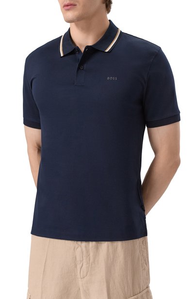 Хлопковое поло BOSS, арт. 50469360, фото 3