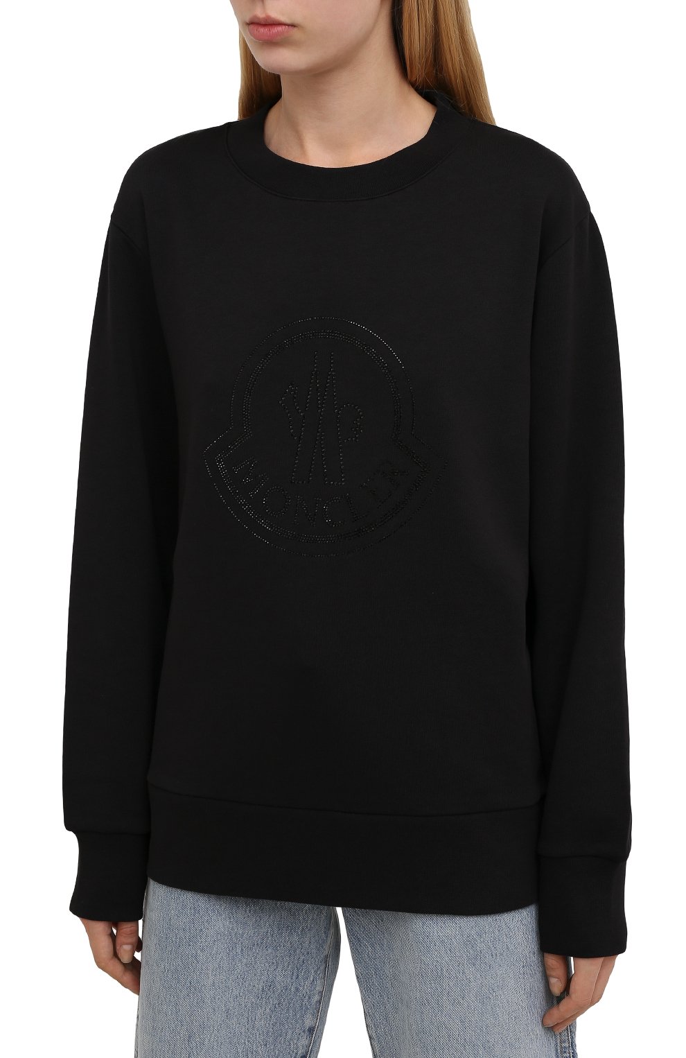 Хлопковый свитшот MONCLER черного цвета по цене 44550 руб., арт. G2-093-8G000-31-809LC, фото 3 Хлопковый свитшот MONCLER, арт. G2-093-8G000-31-809LC, фото 3