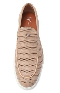 Мужские кожаные лоферы GIUSEPPE ZANOTTI DESIGN бежевого цвета, арт. EU50022 | Фото 6 (Нос: Не проставлено; Материал внешний: Натуральная кожа; Материал внутренний: Натуральная кожа; Стили: Кэжуэл)