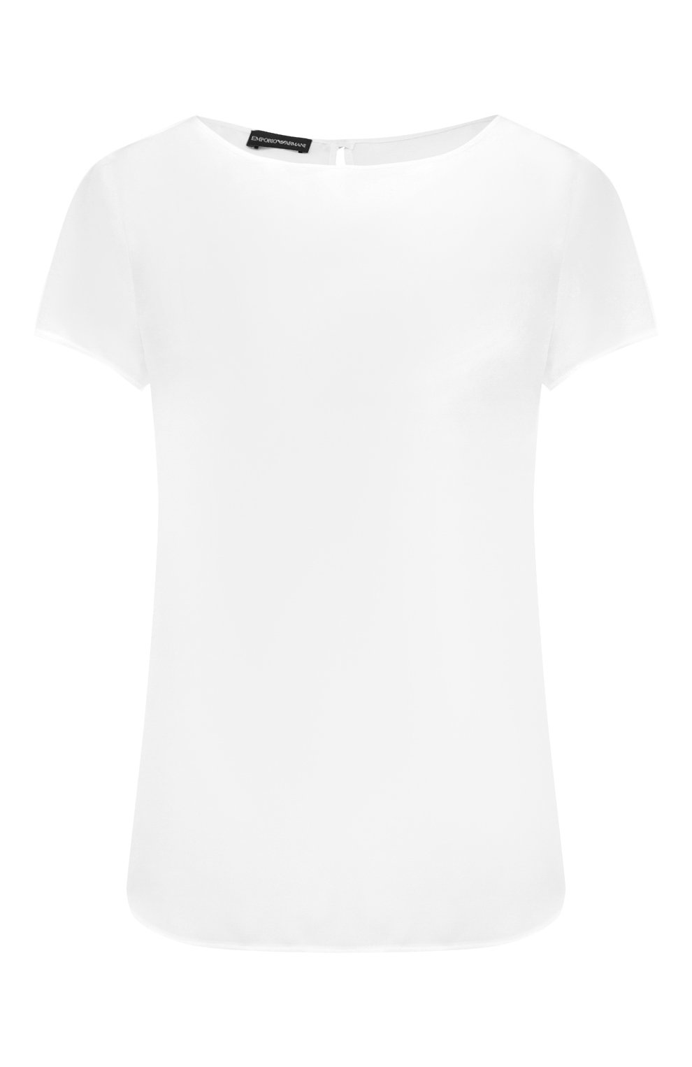 Шелковый топ EMPORIO ARMANI белого цвета по цене 35400 руб., арт. 9NC05T/92306, фото 1 Шелковый топ EMPORIO ARMANI, арт. 9NC05T/92306, фото 1