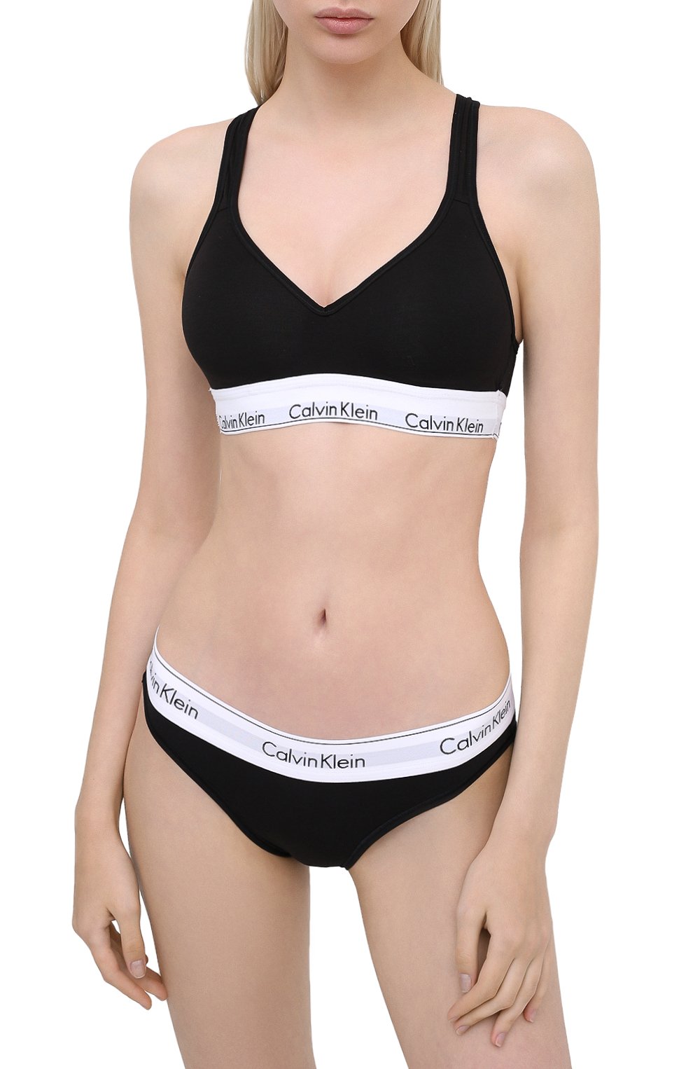 Бюстгальтер из смеси хлопка и вискозы CALVIN KLEIN, арт. QF1654E, фото 2