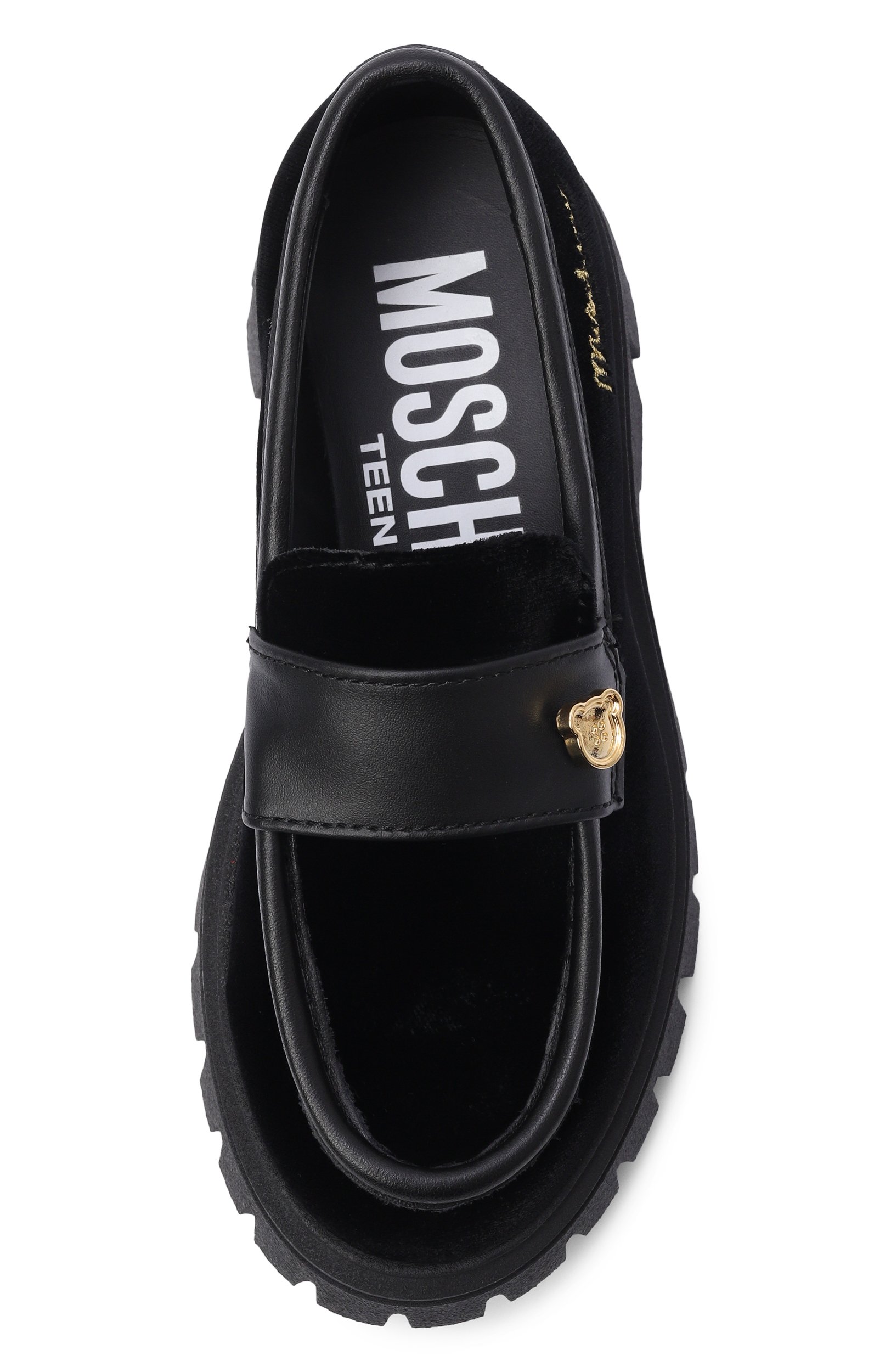 Лоферы MOSCHINO черного цвета по цене 26300 руб., арт. 84252/VAR1_002, фото 4 Лоферы MOSCHINO, арт. 84252/VAR1_002, фото 4