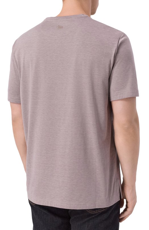 Футболка из шелка и хлопка Colombo TS00412/M0146-U Бежевый  TS00412/M0146-U Фото 4