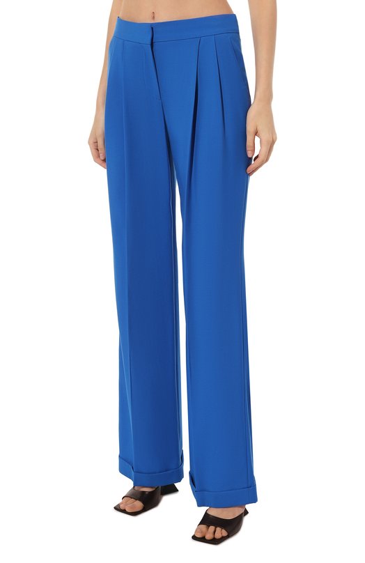 Шерстяные брюки Alexander McQueen 745068/QJACX Синий  745068/QJACX Фото 3
