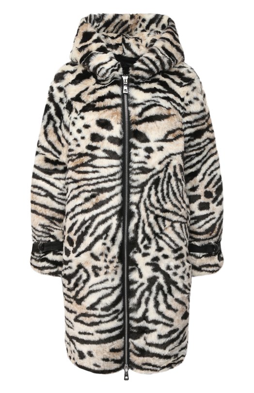 

Шуба из экомеха Ermanno Ermanno Scervino, Чёрно-белый