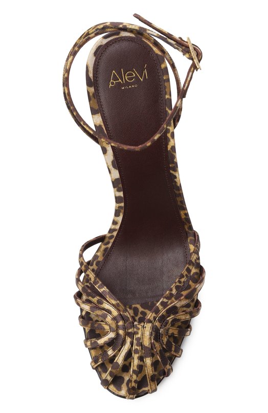 Атласные босоножки Ally 95 Alevi Milano L25SC002.R.0222M32/GLAM SATIN Леопардовый  L25SC002.R.0222M32/GLAM SATIN Фото 6