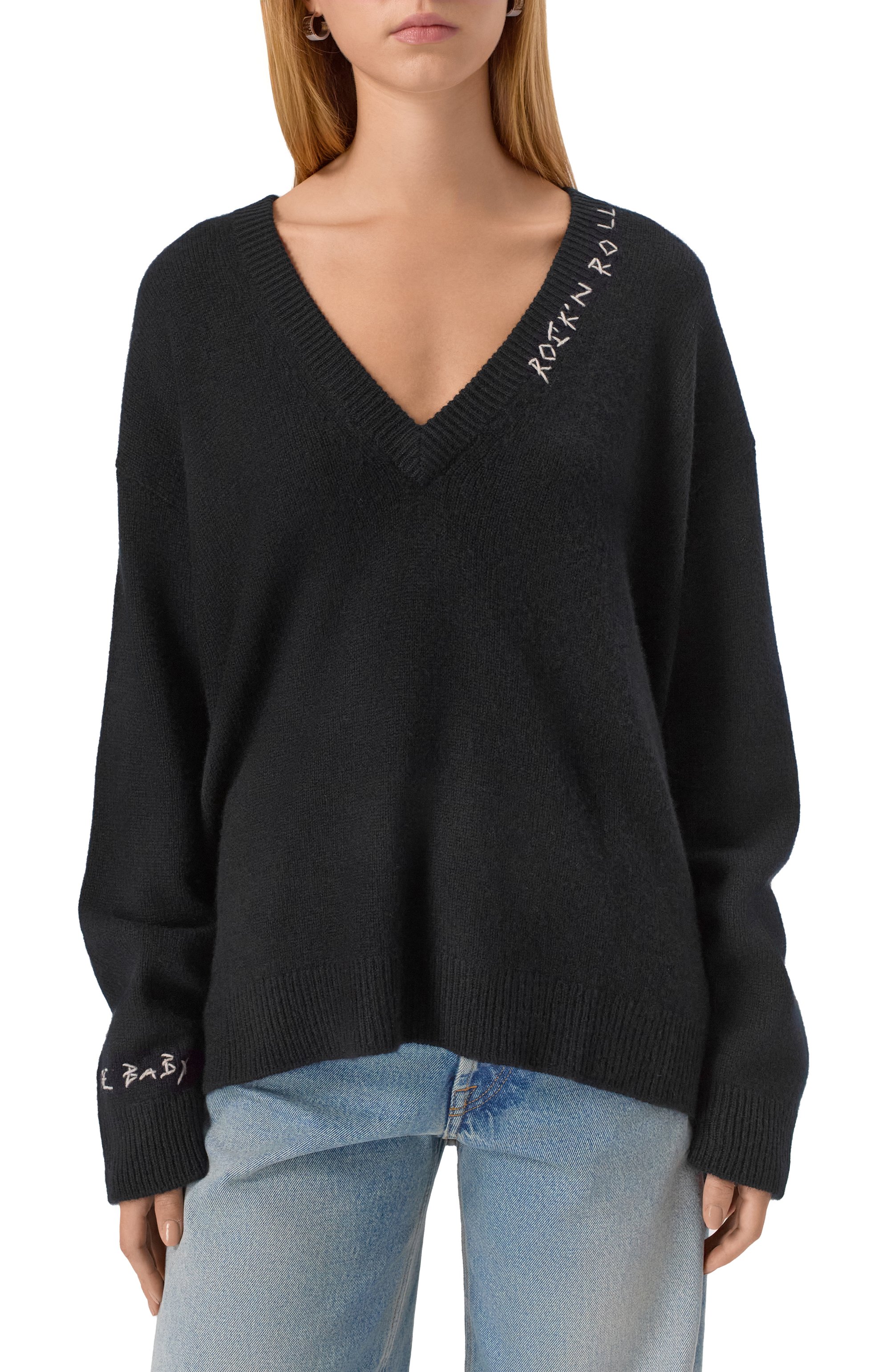 Кашемировый пуловер ZADIG AND VOLTAIRE, арт. KWSW02913, фото 3