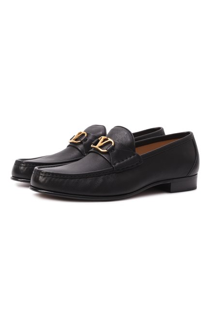Мужские кожаные лоферы vlogo signature VALENTINO, арт. 6Y2S0J68/MIL