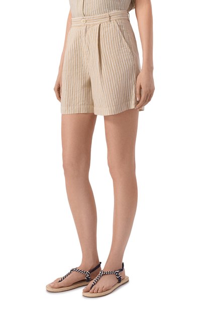 Льняные шорты 120% LINO, арт. 33ALIW29Q2/000G471, фото 3