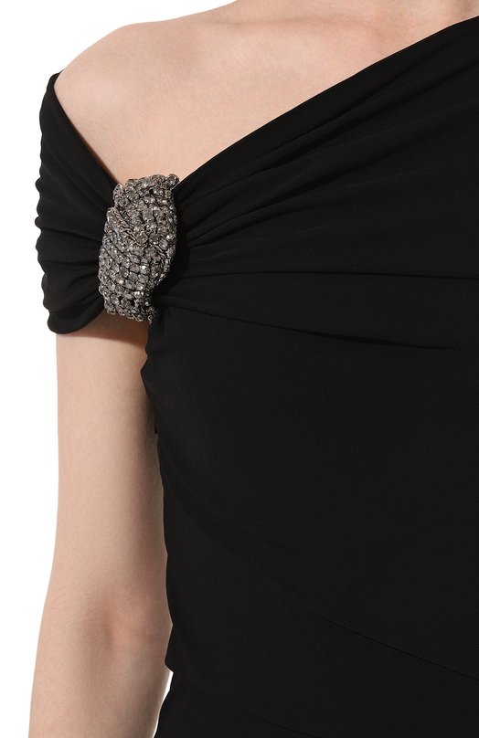 Платье из вискозы Alexander McQueen 780531/QLAAY Чёрный  780531/QLAAY Фото 5
