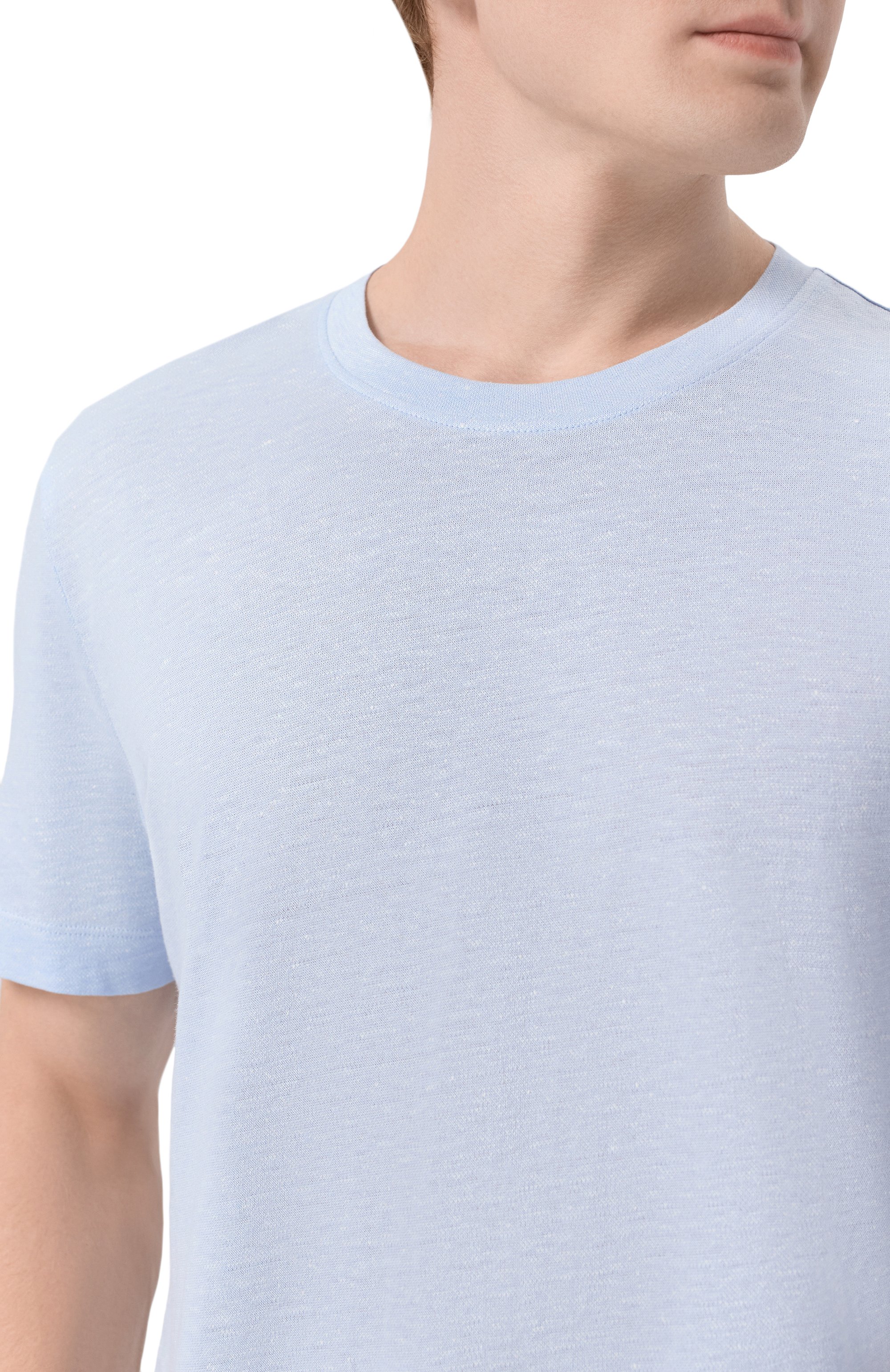 Футболка изо льна и хлопка BOSS, арт. 50559163, фото 5