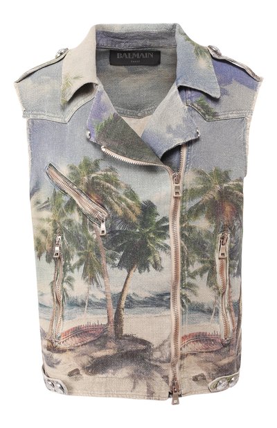 Женский льняной жилет BALMAIN, арт. RF18758/I037