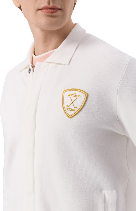 Хлопковый кардиган Kiton UMM0769 Белый  UMM0769 Фото 5