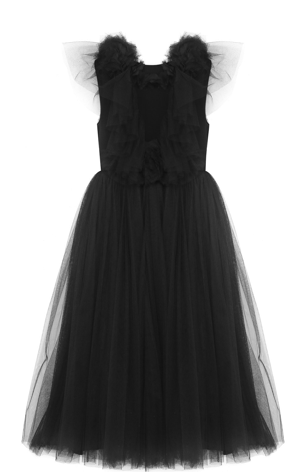 Платье из шелка и полиамида с многослойной юбкой и бантом на спине RHEA COSTA, арт. BBY054/2-8, фото 1