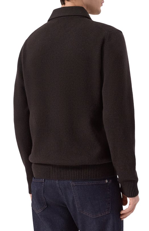 Кардиган из шерсти и кашемира Corneliani 26M577-2625112 Коричневый  26M577-2625112 Фото 4
