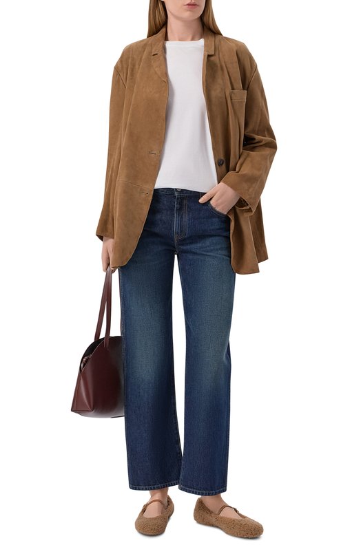 Текстильные балетки Carla Gianvito Rossi G25312.05G0M.SKCCMCM Коричневый  G25312.05G0M.SKCCMCM Фото 3