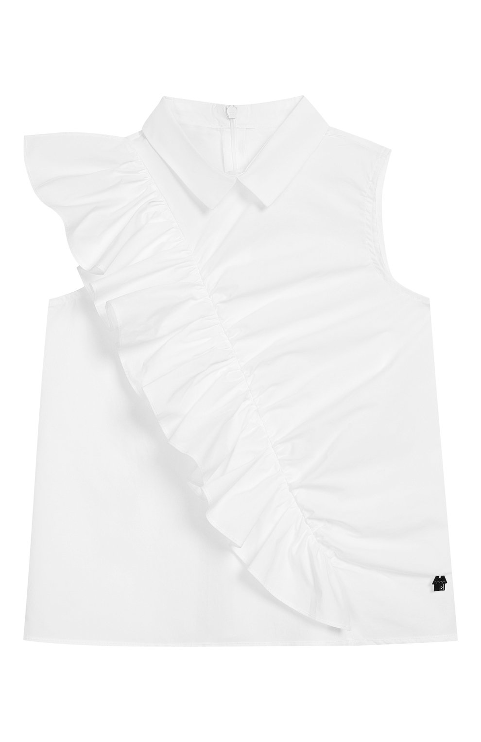 Хлопковая блузка без рукавов SIMONETTA белого цвета по цене 9520 руб., арт. 1K5032/KA010/5-8, фото 1 Хлопковая блузка без рукавов SIMONETTA, арт. 1K5032/KA010/5-8, фото 1