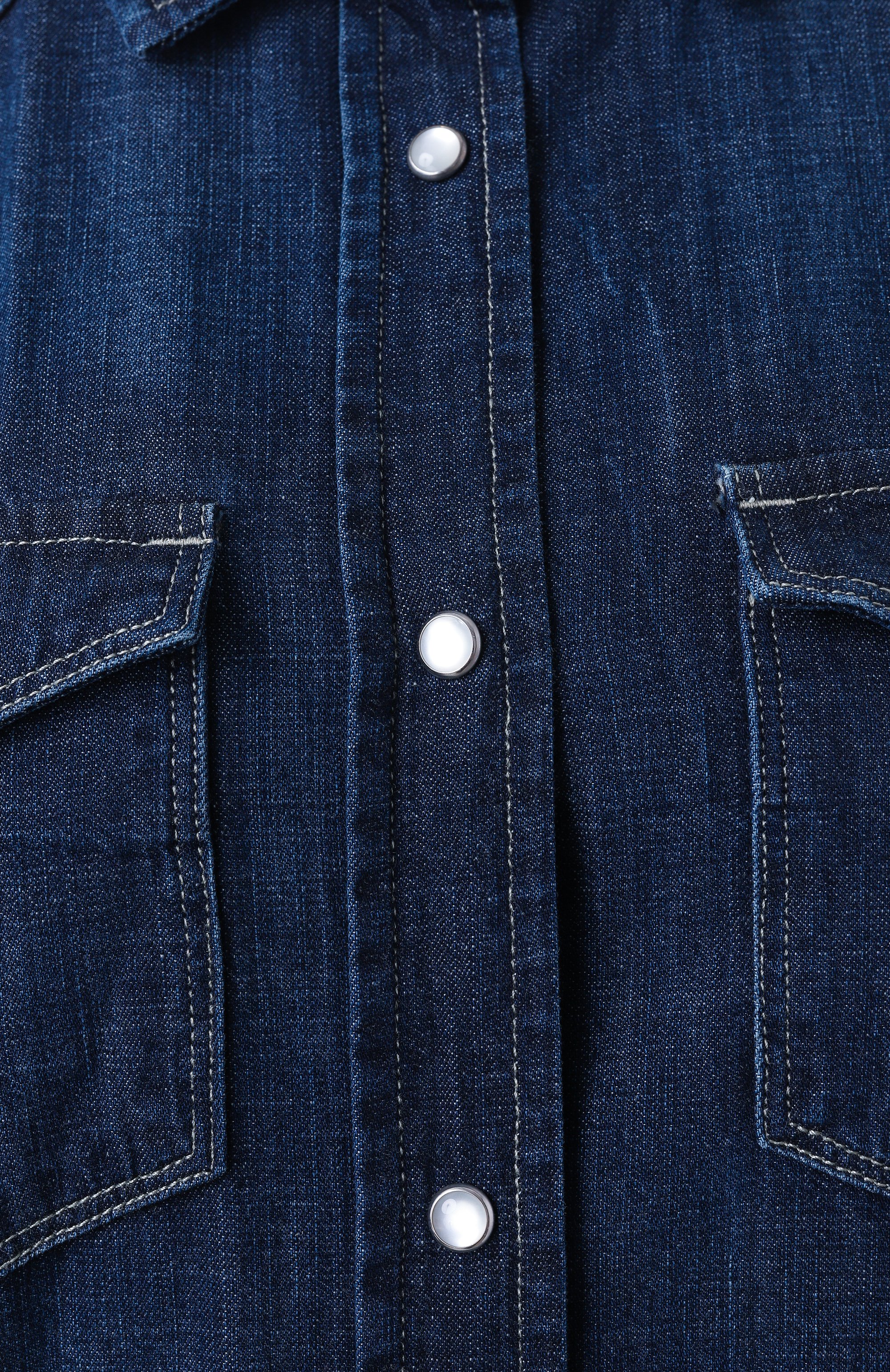 Джинсовая рубашка MVST темно-синего цвета по цене 81900 руб., арт. C0DY/B059, фото 6 Джинсовая рубашка MVST, арт. C0DY/B059, фото 6