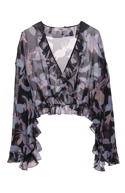 Женский шелковый топ CHLOÉ, арт. CHC25SHT48343