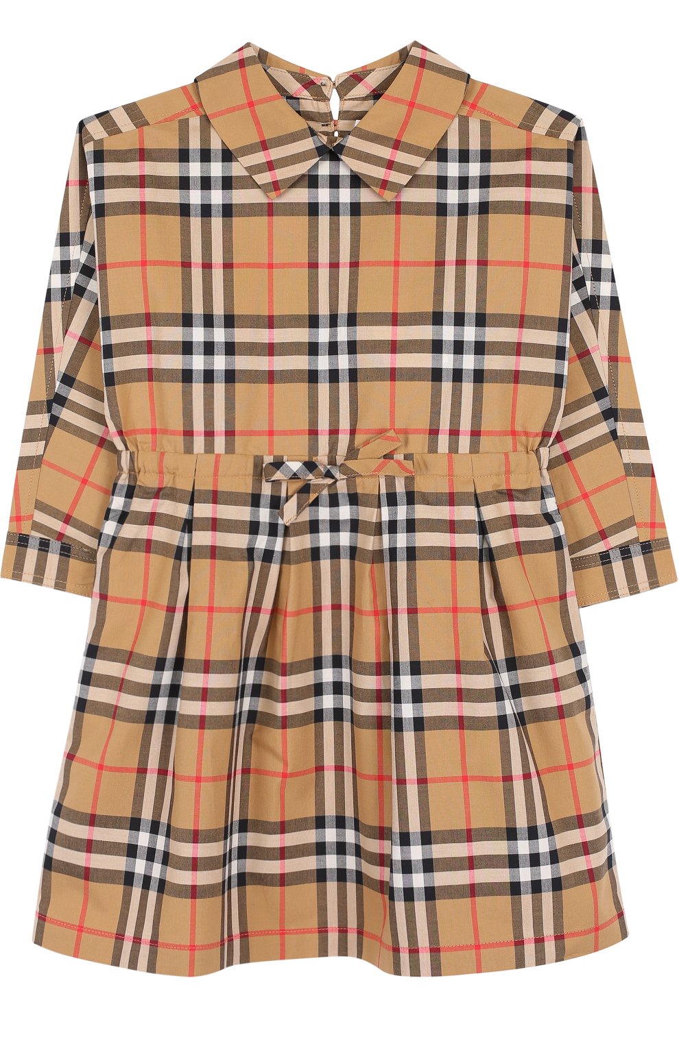 Хлопковое платье с поясом на кулиске BURBERRY, арт. 8002626, фото 1