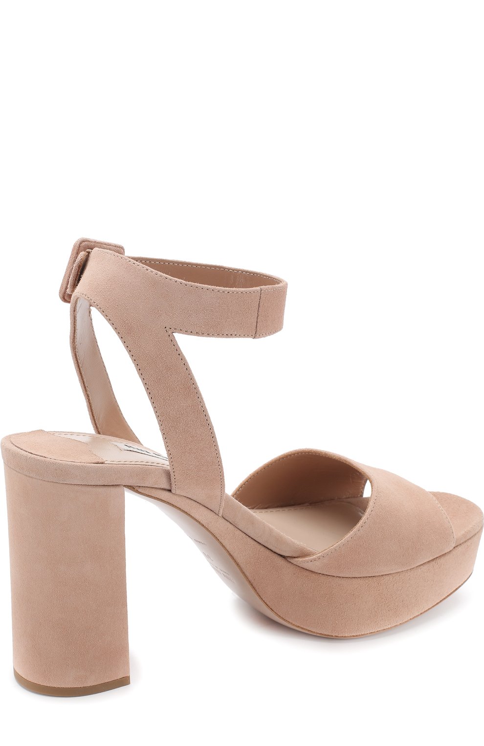 Замшевые босоножки на устойчивом каблуке MIU MIU, арт. 5XP675/XTP, фото 4