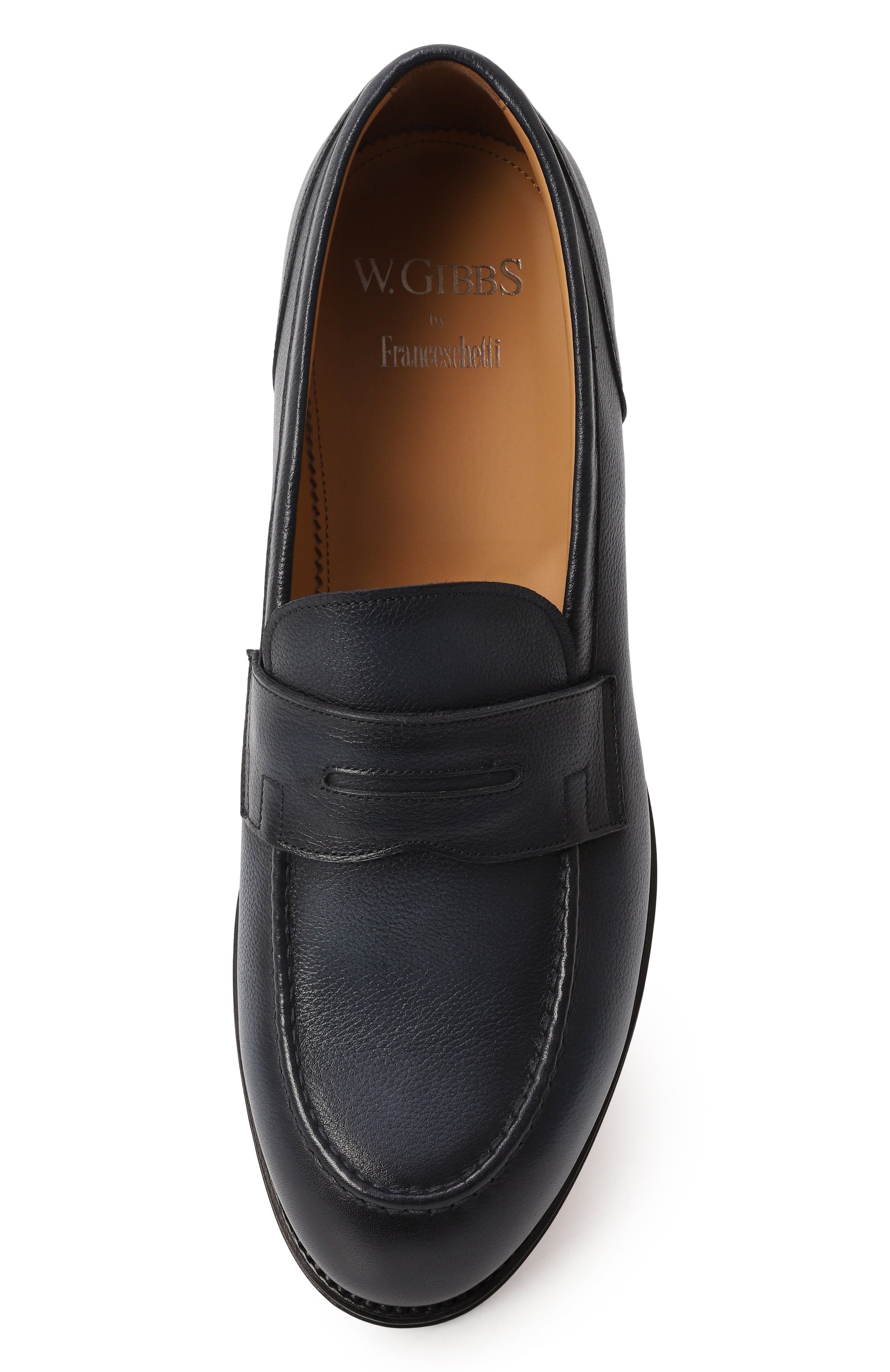 Кожаные пенни-лоферы W.GIBBS темно-синего цвета по цене 61550 руб., арт. 2366002/AMANDA, фото 6 Кожаные пенни-лоферы W.GIBBS, арт. 2366002/AMANDA, фото 6