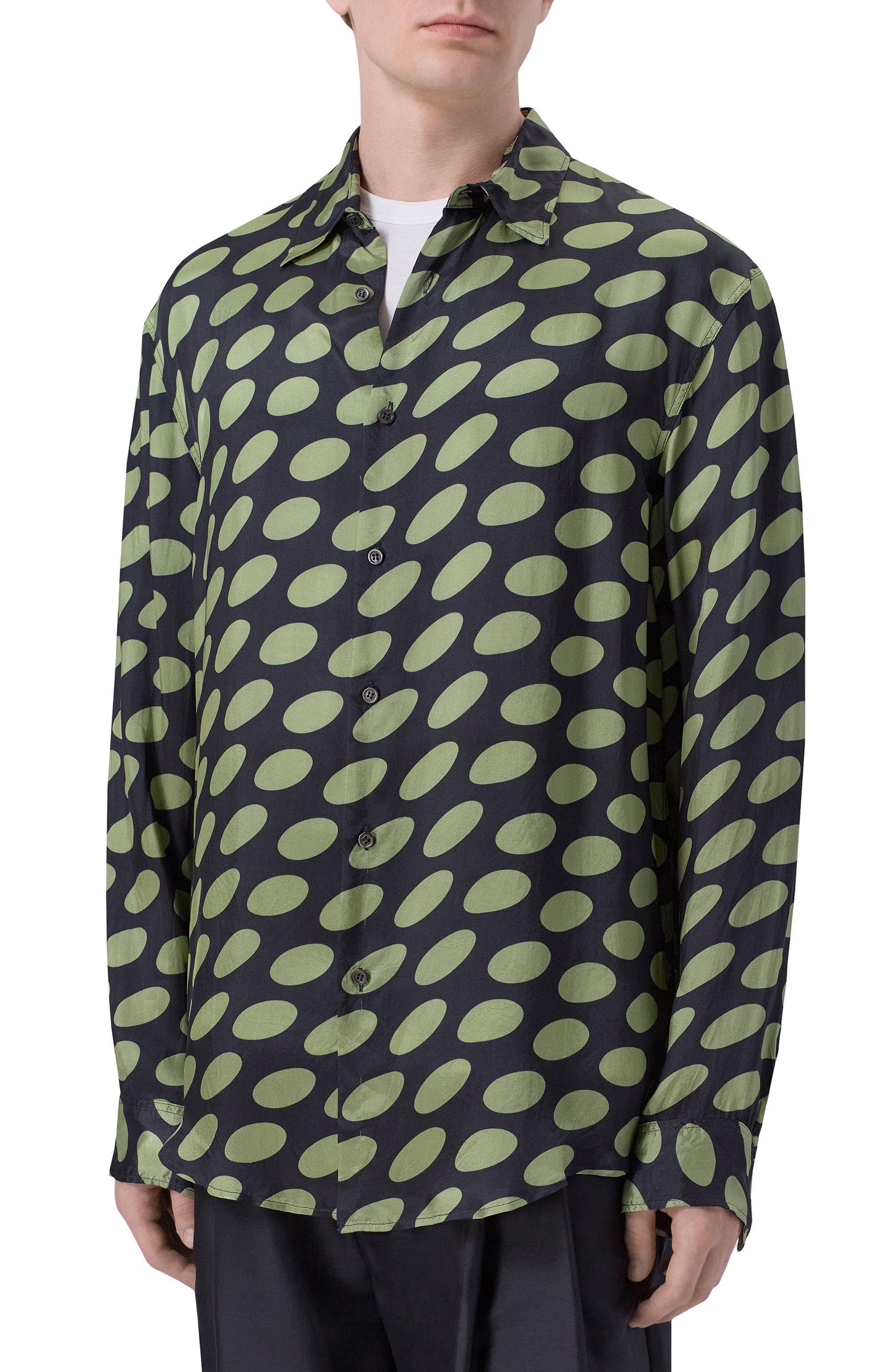 Рубашка из вискозы DRIES VAN NOTEN, арт. 020713/3002, фото 3