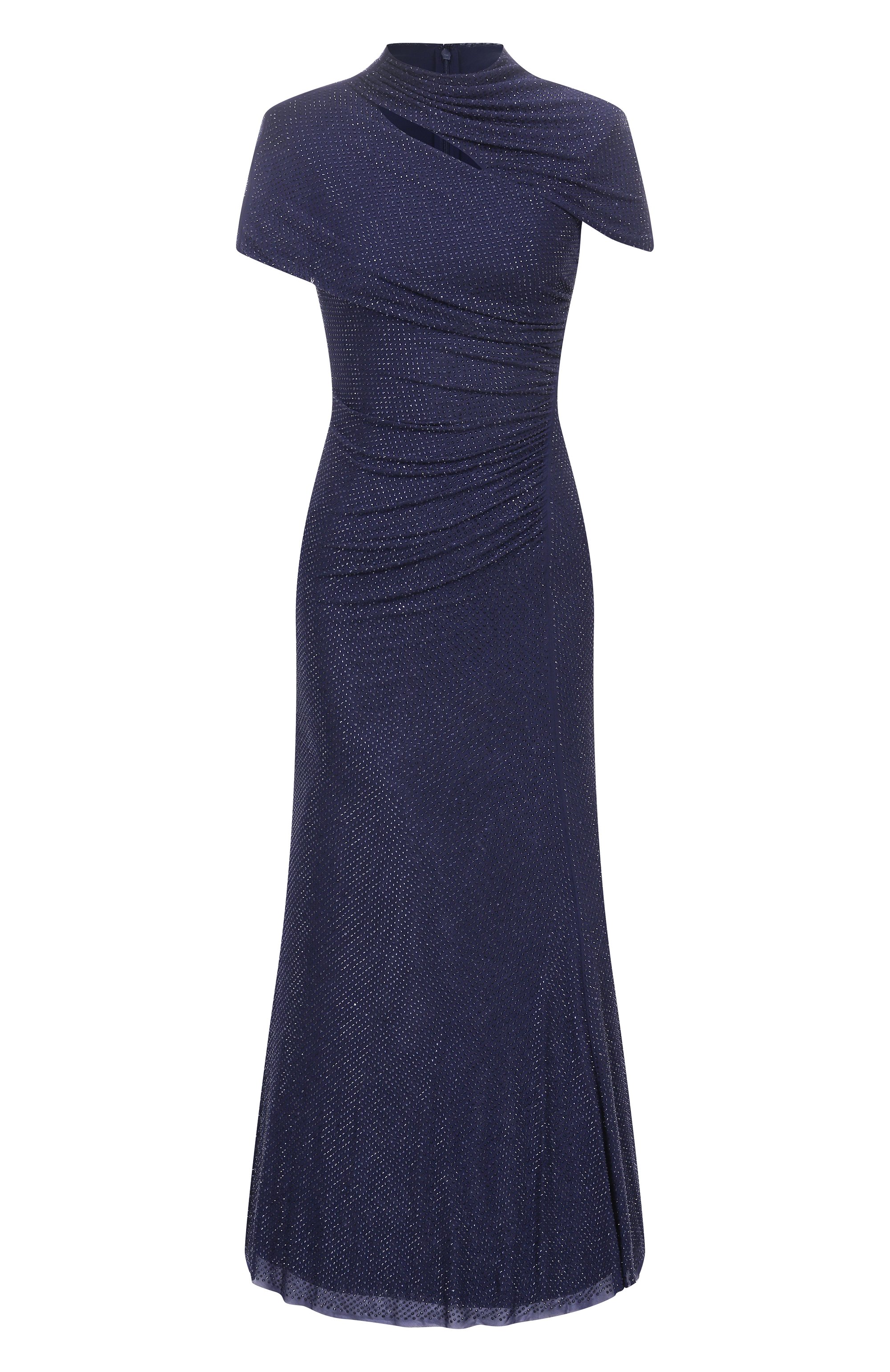 Платье с отделкой стразами SELF-PORTRAIT синего цвета по цене 92500 руб., арт. AW25142MN, фото 1 Платье с отделкой стразами SELF-PORTRAIT, арт. AW25142MN, фото 1