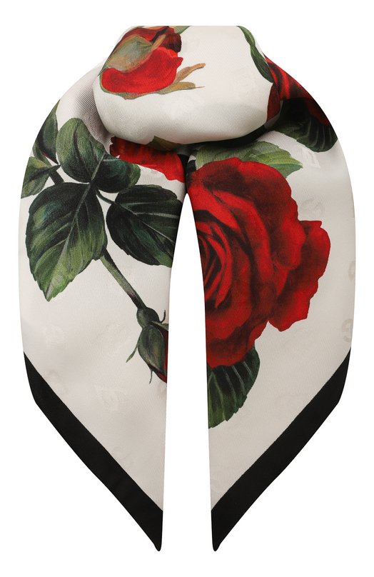 Шелковый платок Dolce & Gabbana FN093R/GDCQL Белый FN093R/GDCQL