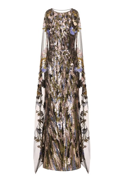 Женское платье с отделкой пайетками ELIE SAAB, арт. D1354EP26/YA072