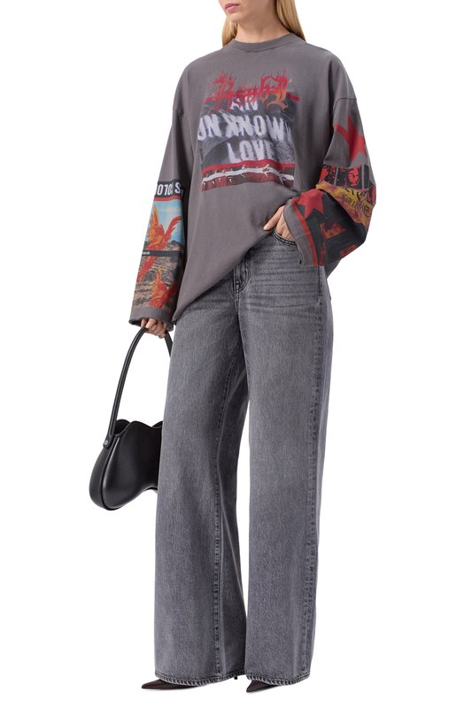 Хлопковый лонгслив Ksubi WFA25TE021 Серый  WFA25TE021 Фото 2