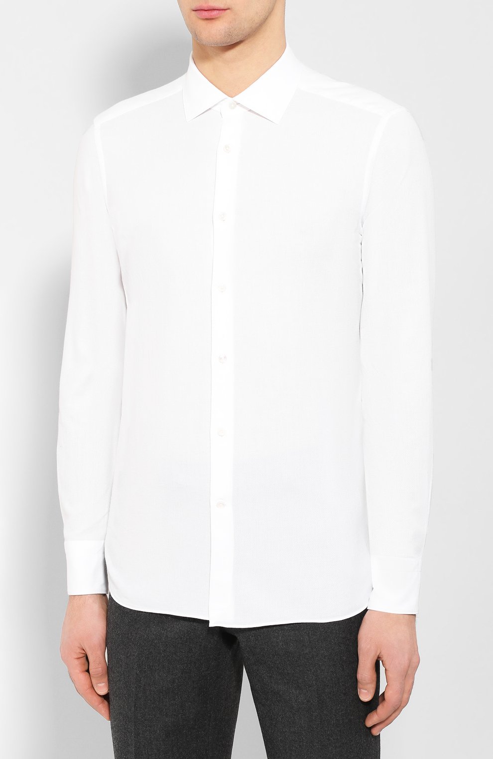 Хлопковая сорочка ZEGNA, арт. 701313/9MS0M2, фото 3