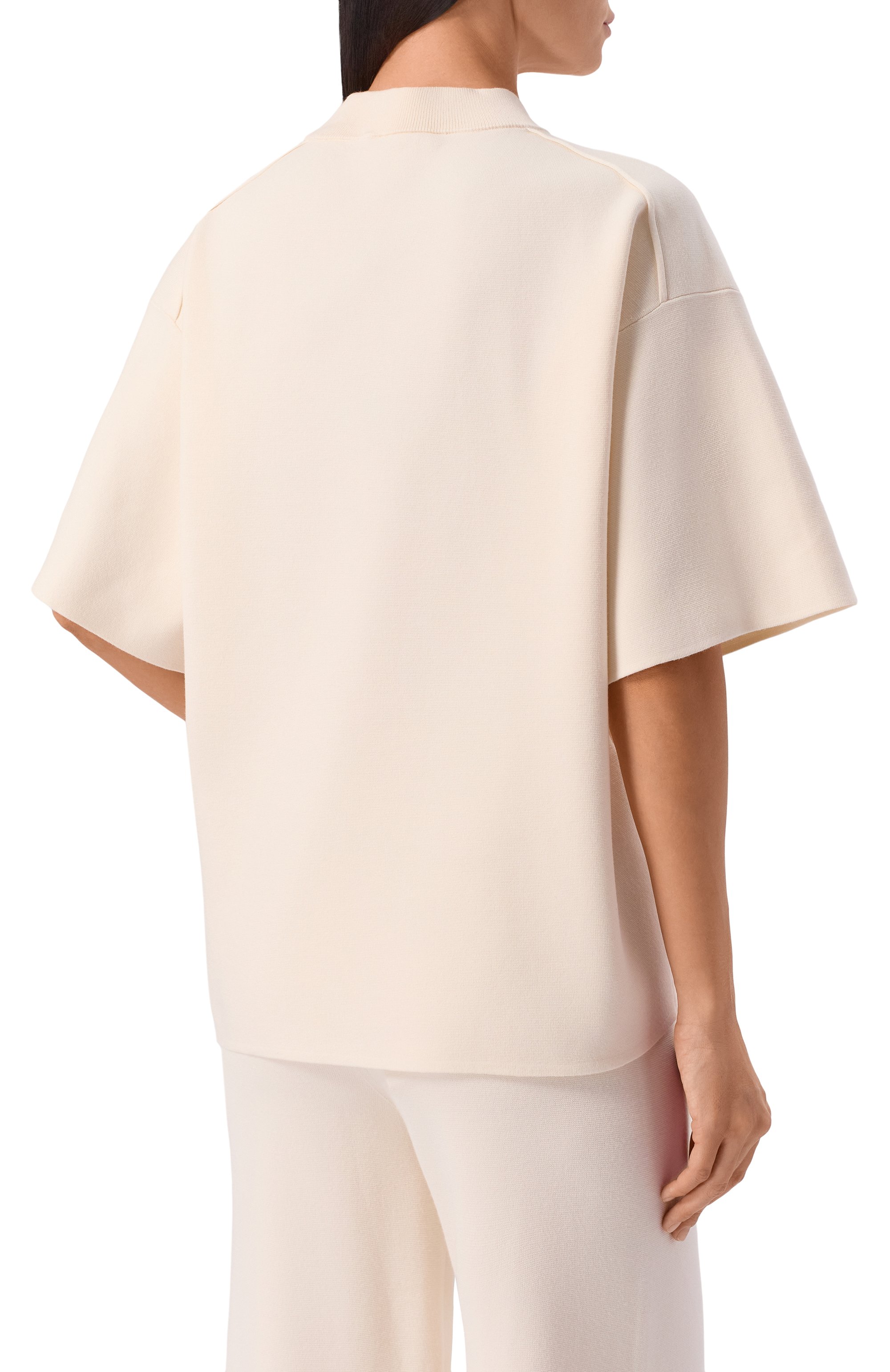 Пуловер из вискозы MAX MARA STUDIO кремового цвета по цене 41450 руб., арт. AMICI, фото 4 Пуловер из вискозы MAX MARA STUDIO, арт. AMICI, фото 4