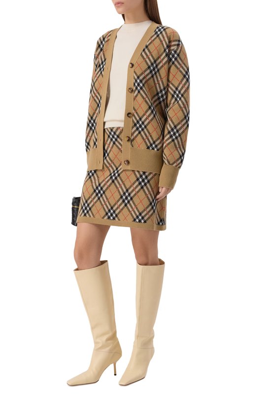 Шерстяная юбка Burberry 8112172 Бежевый  8112172 Фото 2