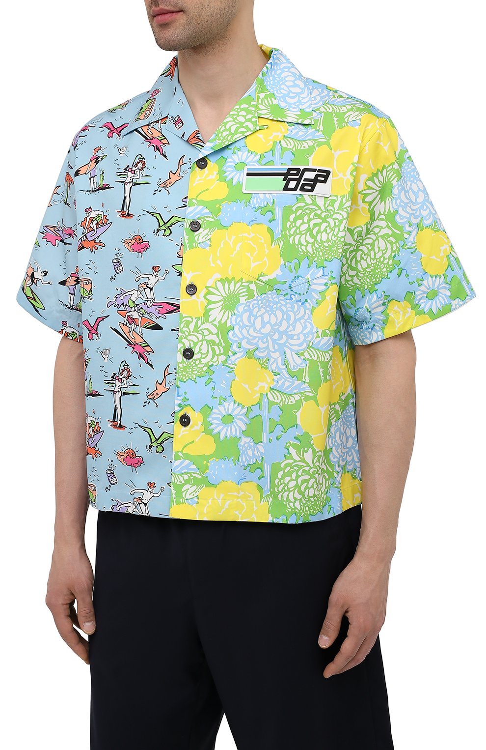 Хлопковая рубашка PRADA, арт. UCS319-1X9D-F078N-182, фото 3