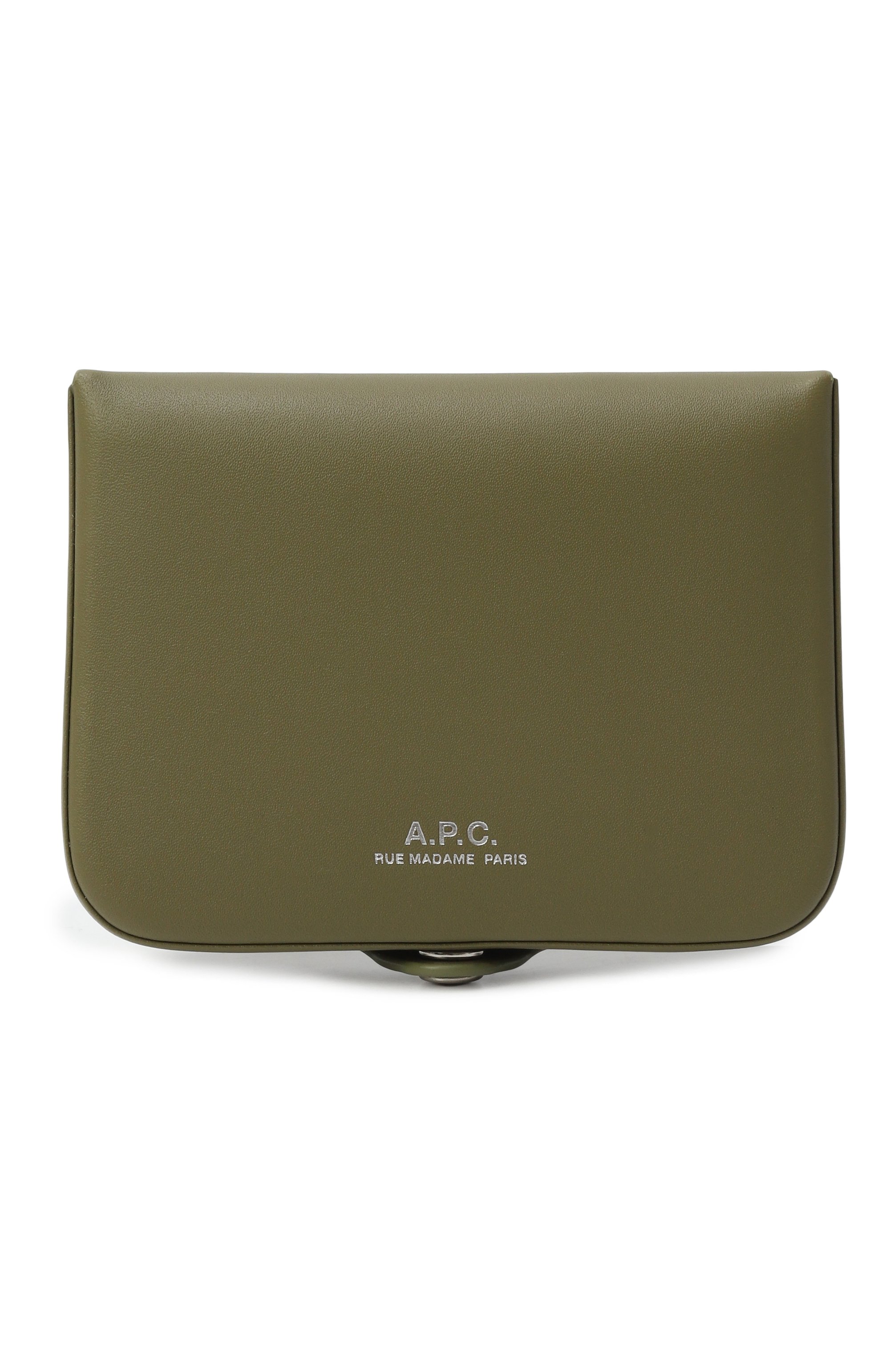 Кожаный футляр для кредитных карт A.P.C. хаки цвета по цене 31600 руб., арт. PXAWV-H63176, фото 1 Кожаный футляр для кредитных карт A.P.C., арт. PXAWV-H63176, фото 1