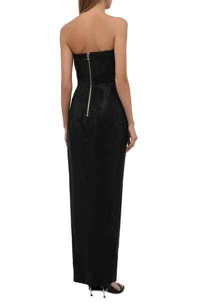 Платье из вискозы BALMAIN черного цвета по цене 1280000 руб., арт. VF0RM000/A094, фото 4 Платье из вискозы BALMAIN, арт. VF0RM000/A094, фото 4