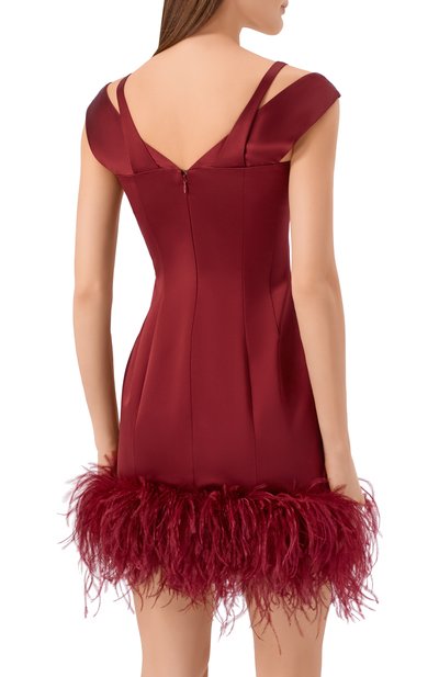 Атласное платье с отделкой перьями LEFFERS, арт. 22.52.100.16.10, фото 3