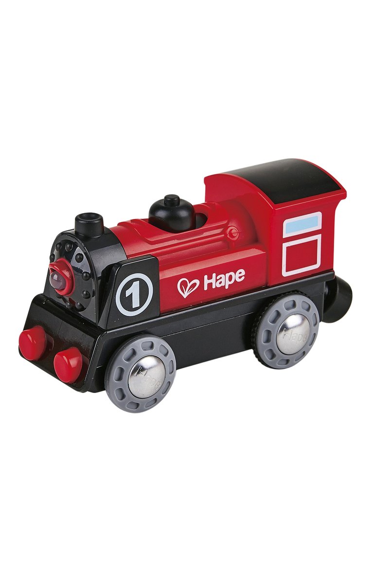 Детского игрушка паровоз HAPE красного цвета, арт. E3703_HP | Фото 1 (Нос: Не проставлено; Региональные ограничения белый список (Axapta Mercury): Не проставлено; Игрушки: Машины - наземный)