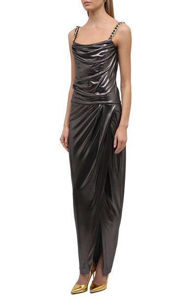 Платье из вискозы BALMAIN, арт. XF1RN041/JB69, фото 3